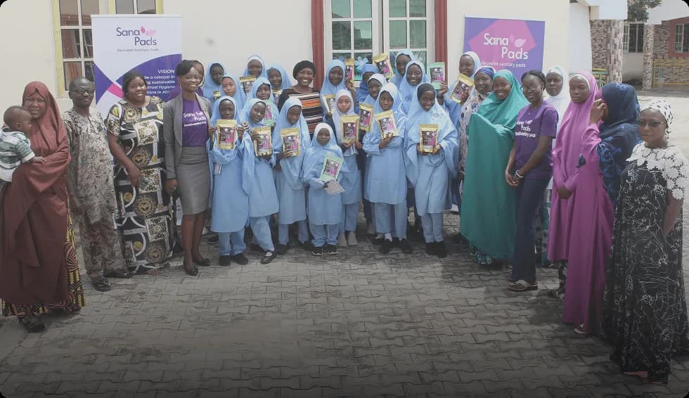 school outreach nigeria reusable pads